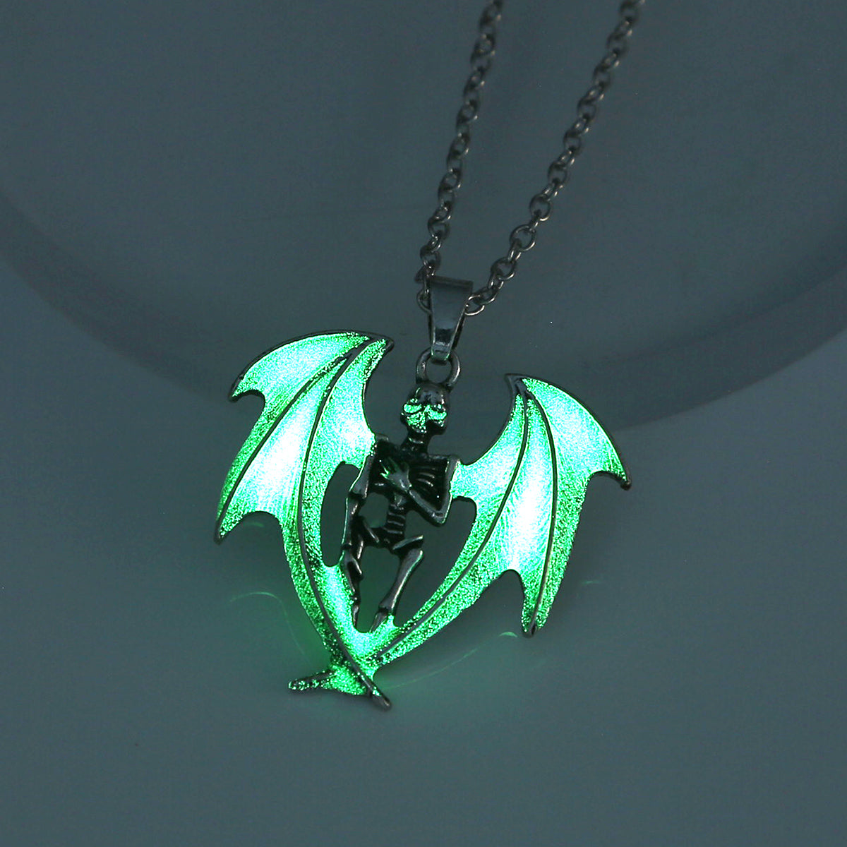 Halloween Pterodactyl Sword Luminous Leather Cord Necklace Wholesale Jewelry Gooddiy