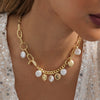 Roman Style Geometric Imitation Pearl Alloy Plating Women's Necklace