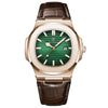 Casual Color Block Buckle Quartz Men'S Watches