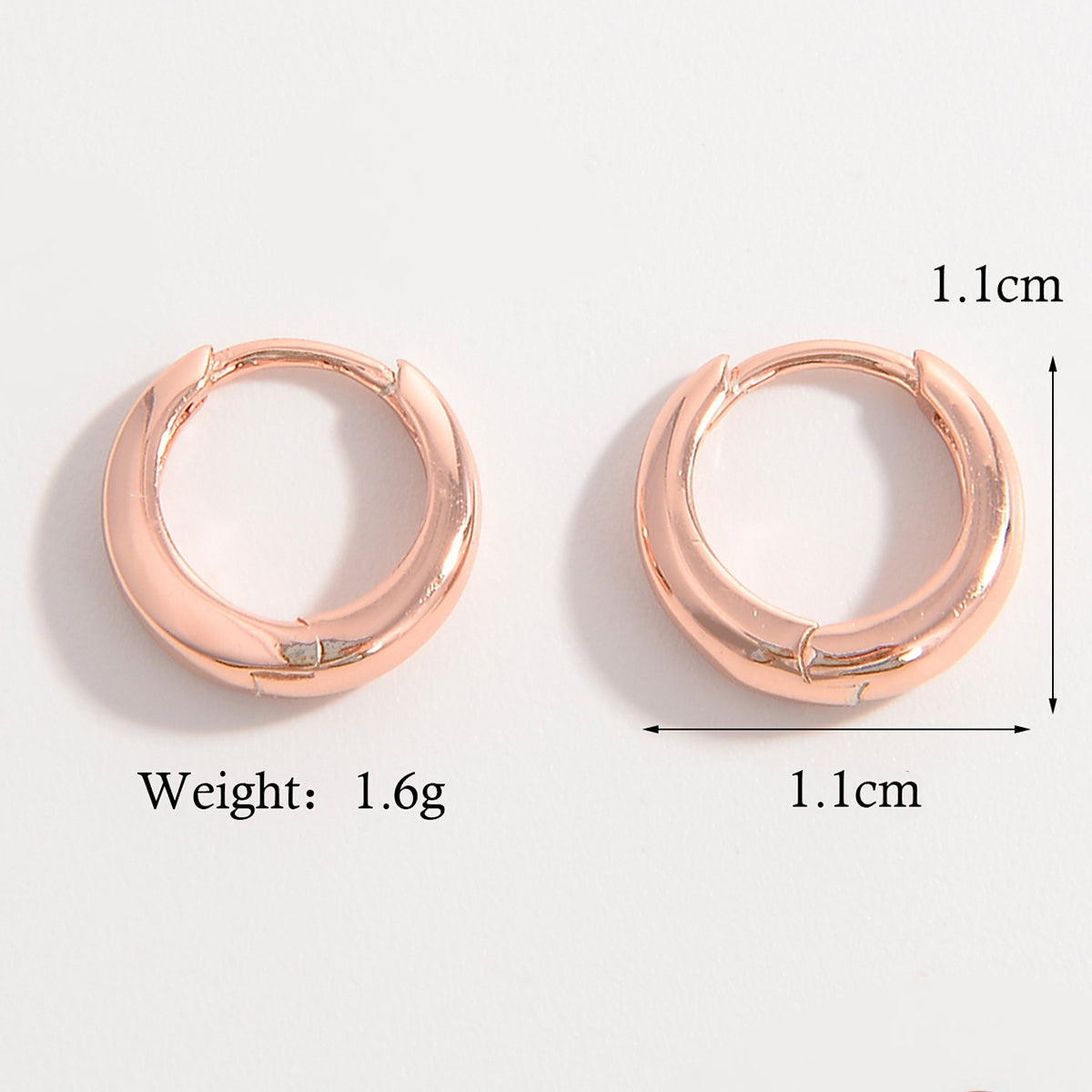 1 Pair Simple Style Commute Circle Plating Sterling Silver 14k Gold Plated Rose Gold Plated White Gold Plated Earrings