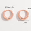 1 Pair Simple Style Commute Circle Plating Sterling Silver 14k Gold Plated Rose Gold Plated White Gold Plated Earrings