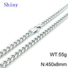 Hip-hop Retro Solid Color Titanium Steel Chain Necklace