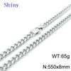 Hip-hop Retro Solid Color Titanium Steel Chain Necklace