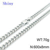 Hip-hop Retro Solid Color Titanium Steel Chain Necklace