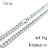 Hip-hop Retro Solid Color Titanium Steel Chain Necklace