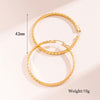 1 Pair Retro Simple Style Round Waves Plating Stainless Steel 18k Gold Plated Hoop Earrings