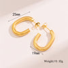 1 Pair Retro Simple Style Round Waves Plating Stainless Steel 18k Gold Plated Hoop Earrings