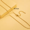 Simple Style Solid Color Stainless Steel Plating 18k Gold Plated Necklace