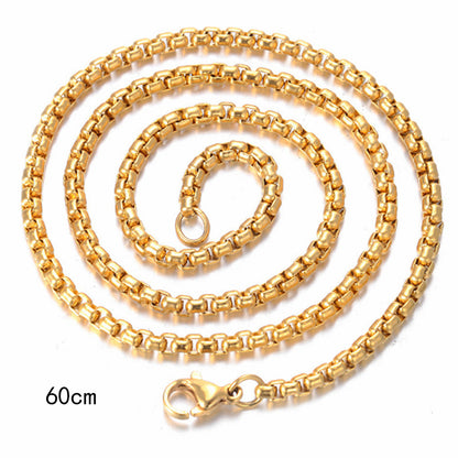 Simple Style Solid Color Stainless Steel Plating 18k Gold Plated Necklace