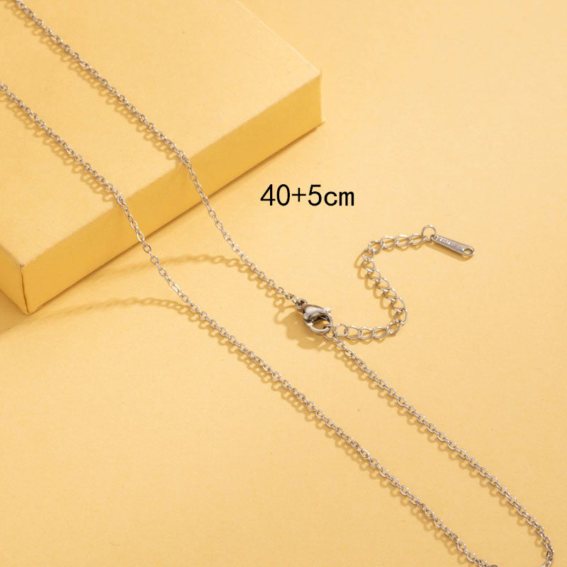 Simple Style Solid Color Stainless Steel Plating 18k Gold Plated Necklace