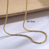 Simple Style Solid Color Stainless Steel Plating 18k Gold Plated Necklace