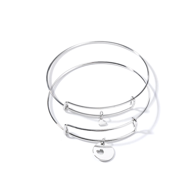 Simple Style Heart Shape Alloy Women's Bracelets