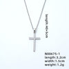 Hip-hop Simple Style Cross Copper Plating Inlay Zircon Pendant Necklace