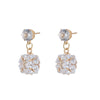 1 Pair Simple Style Color Block Inlay Copper Rhinestones Drop Earrings