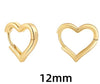 1 Pair Simple Style Classic Style Heart Shape Plating Stainless Steel Gold Plated Earrings