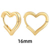 1 Pair Simple Style Classic Style Heart Shape Plating Stainless Steel Gold Plated Earrings