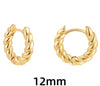 1 Pair Simple Style Classic Style Heart Shape Plating Stainless Steel Gold Plated Earrings