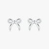 1 Pair Ig Style Basic Simple Style Bow Knot Plating Sterling Silver Silver Plated Ear Studs
