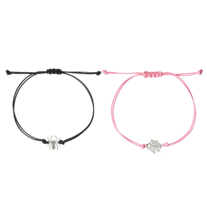 Hip-hop Retro Commute Spider Alloy Rope Handmade Couple Bracelets