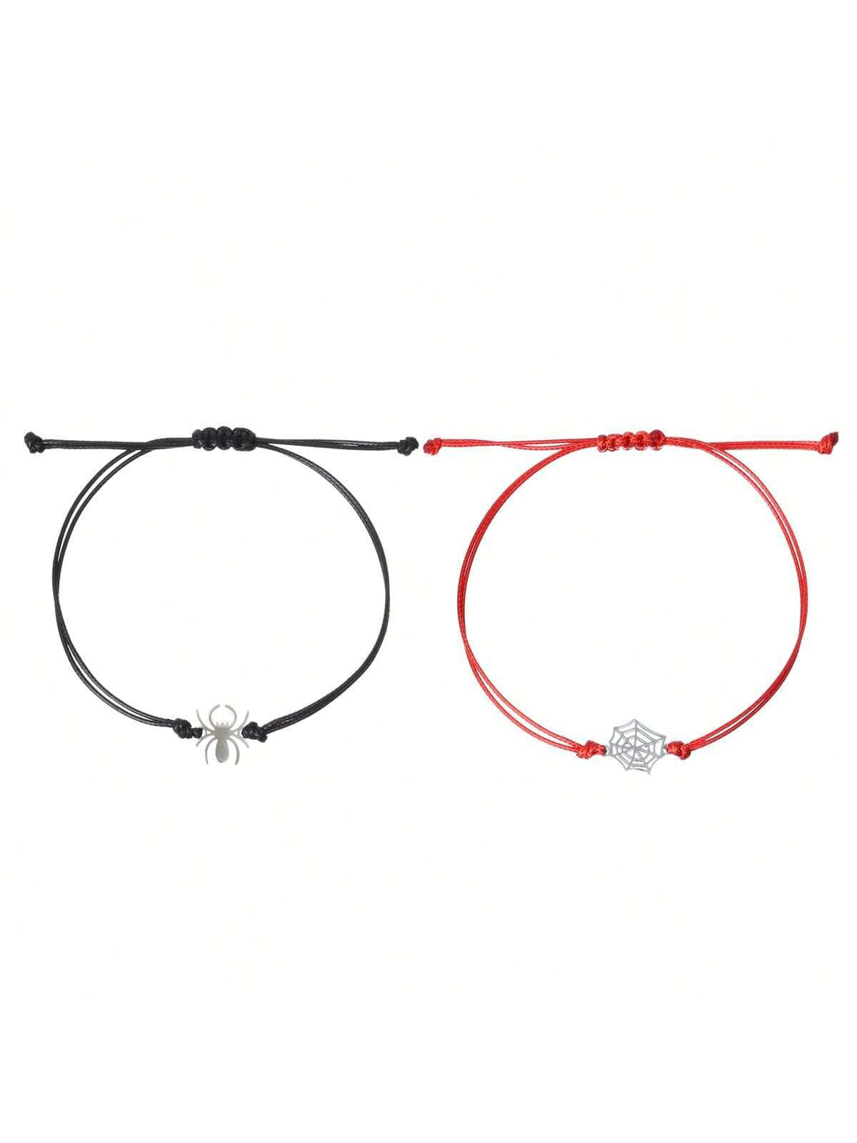 Hip-hop Retro Commute Spider Alloy Rope Handmade Couple Bracelets