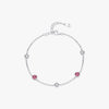 Ig Style Elegant Round Color Block Sterling Silver Plating Inlay Zircon Rhodium Plated Bracelets