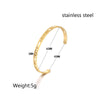 Retro Solid Color Titanium Steel Plating Bangle