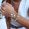 Simple Style Classic Style Cross Freshwater Pearl Copper Beaded Bracelets