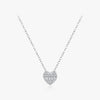 Ig Style Elegant Heart Shape Sterling Silver Plating Inlay Zircon Rhodium Plated Pendant Necklace