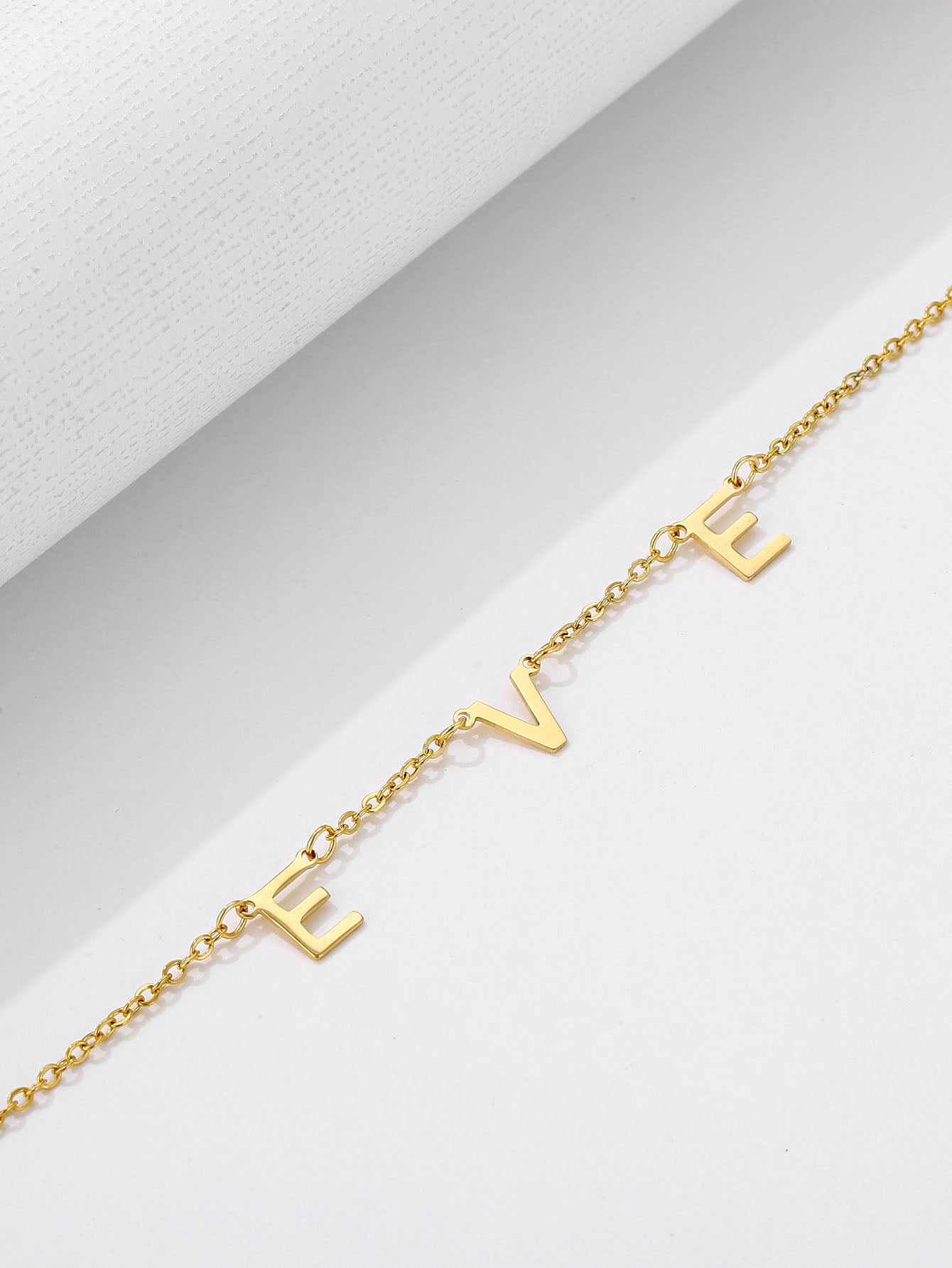 Simple Style Letter Stainless Steel Plating 18k Gold Plated Necklace