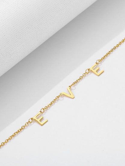 Simple Style Letter Stainless Steel Plating 18k Gold Plated Necklace