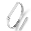 Simple Style Commute Solid Color Stainless Steel Plating Gold Plated Bangle