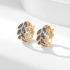 1 Pair Vacation Leaf Leaves Plating Inlay Copper Zircon Gold Plated Earrings