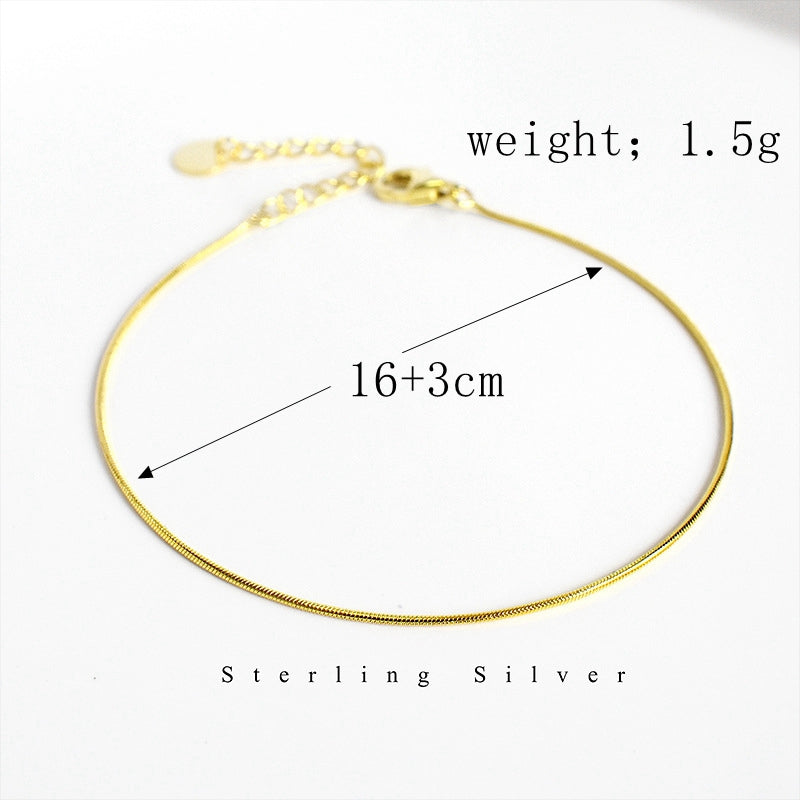 Simple Style Classic Style Solid Color Sterling Silver Plating Gold Plated Silver Plated Bracelets