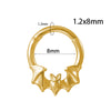 Simple Style Flame Bat Stainless Steel Plating Gold Plated Nose Ring