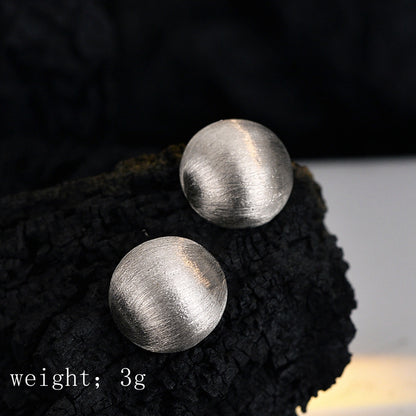 1 Pair Simple Style Solid Color Plating Inlay Sterling Silver Zircon 18k Gold Plated Silver Plated Ear Studs