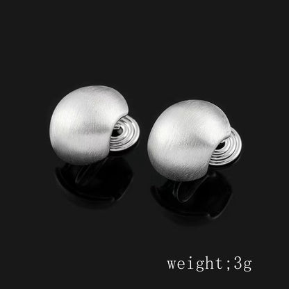 1 Pair Simple Style Solid Color Plating Inlay Sterling Silver Zircon 18k Gold Plated Silver Plated Ear Studs