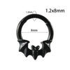 Simple Style Flame Bat Stainless Steel Plating Gold Plated Nose Ring