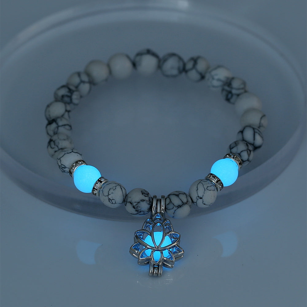 Turquoise Lotus Halloween Luminous Anklet Bracelet