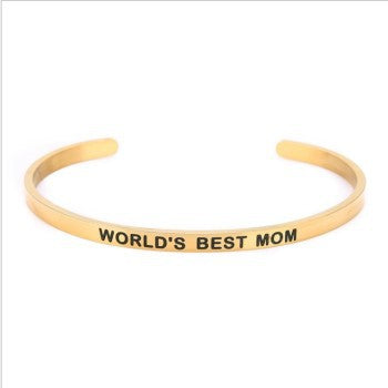 Wholesale Simple Style Letter Stainless Steel Bangle