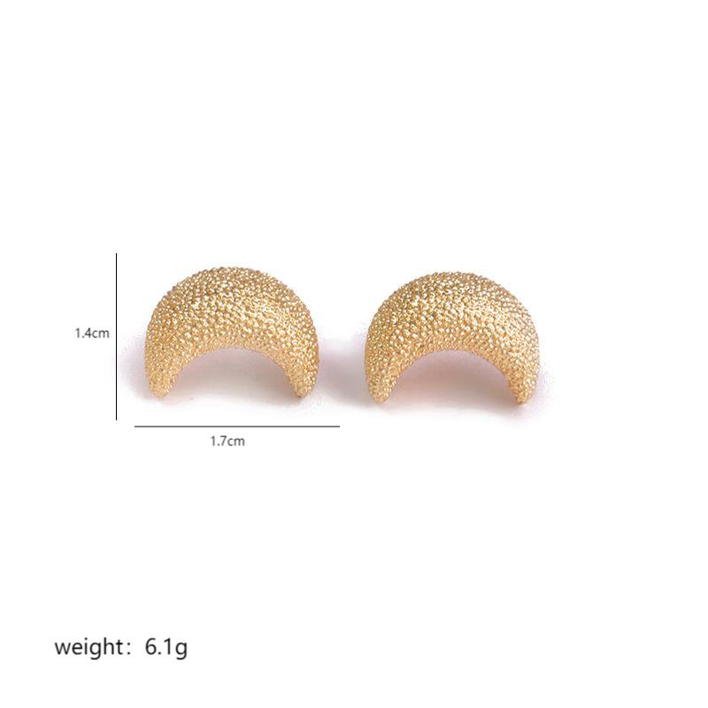 1 Pair Luxurious Commute C Shape Moon Plating Copper 18k Gold Plated Silver Plated Ear Studs