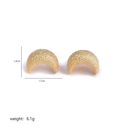 1 Pair Luxurious Commute C Shape Moon Plating Copper 18k Gold Plated Silver Plated Ear Studs