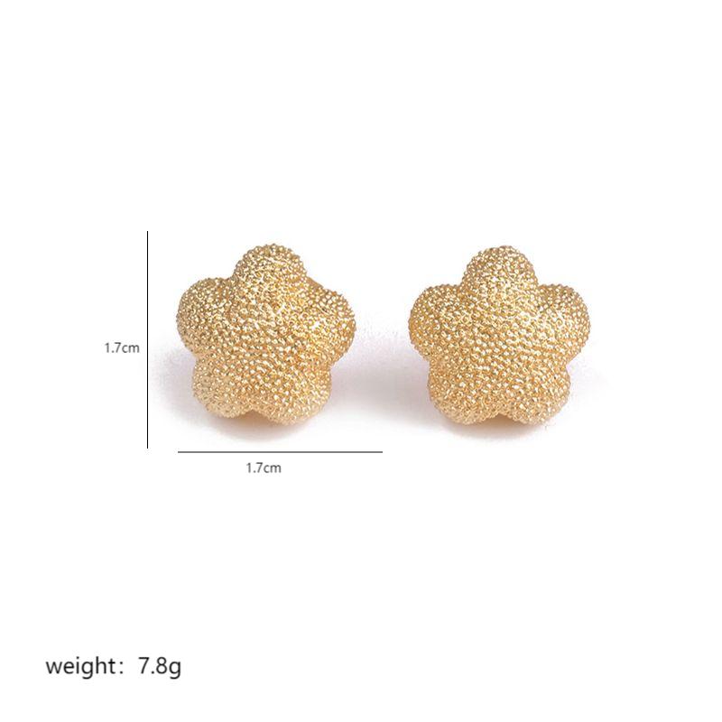 1 Pair Simple Style Commute Korean Style Moon Water Droplets Flower Copper 18K Gold Plated Silver Plated Ear Studs