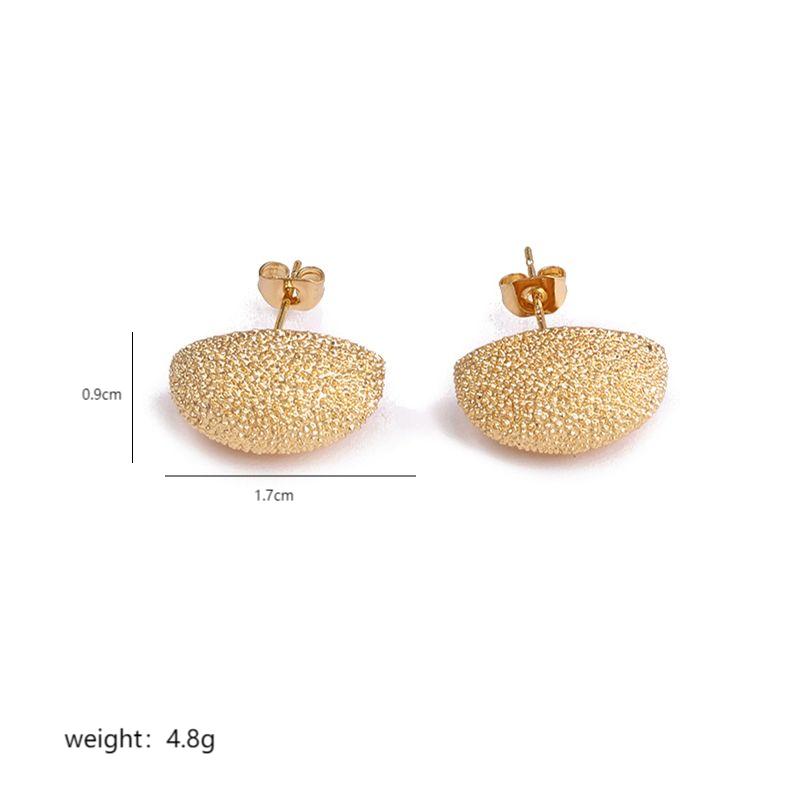 1 Pair Simple Style Commute Korean Style Moon Water Droplets Flower Copper 18K Gold Plated Silver Plated Ear Studs