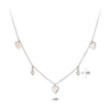 Classic Style Commute Heart Shape Rhombus Sterling Silver Plating Gold Plated Necklace