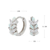1 Pair Simple Style Grain Inlay Sterling Silver Rhinestones Earrings