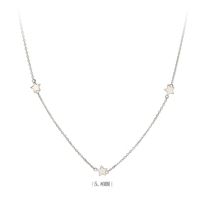 Simple Style Star Sterling Silver Plating Gold Plated Necklace