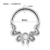 Hip-hop Round Stainless Steel Plating Nose Ring