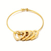 Simple Style Commute Heart Shape Stainless Steel Plating 18k Gold Plated Bangle