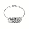 Simple Style Commute Heart Shape Stainless Steel Plating 18k Gold Plated Bangle