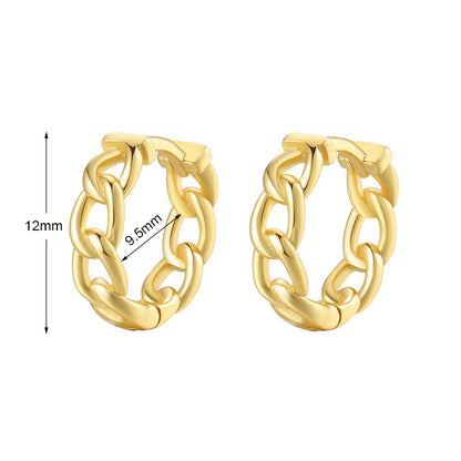 1 Pair Casual Simple Style Solid Color Plating Hollow Out Copper 18k Gold Plated Earrings